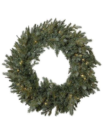 STAR Trading Ledkerstkrans "Greyland" groen - Ø 80 cm