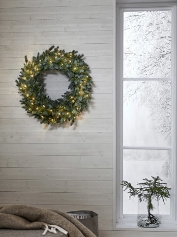 STAR Trading Ledkerstkrans "Greyland" groen - Ø 80 cm