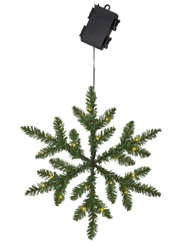 STAR Trading LED-Schneeflocke "Snowflake" in Grün - (B)40 x (H)40 cm