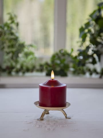 STAR Trading Ledkaars "Vlam" rood - (H)9,5 cm