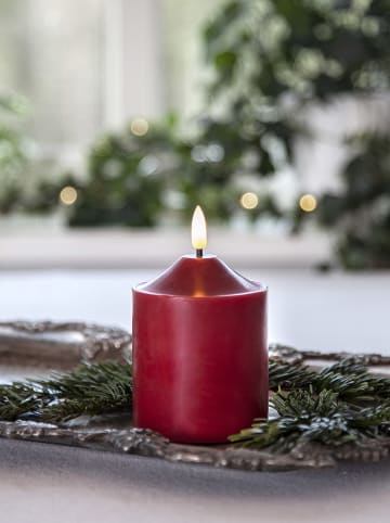 STAR Trading Ledkaars "Vlam" rood - (H)12 cm