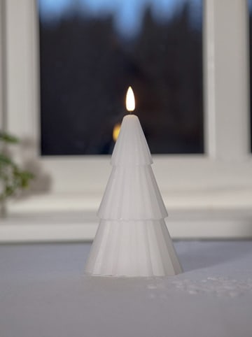 STAR Trading Świeca LED "Flamme Grany" w kolorze białym - wys .19 cm