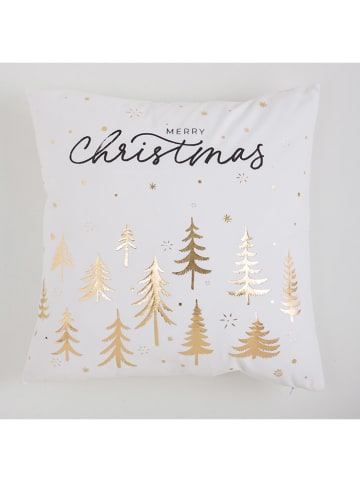 mint Deco Poszewka "Christmas Neu" w kolorze biało-złotym na poduszkę