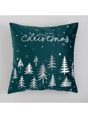 Mint Rugs Poszewka "Christmas Neu" w kolorze ciemnozielono-białym