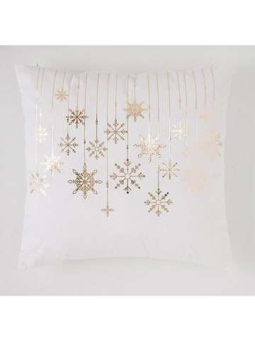 Mint Rugs Kussenhoes "Christmas Guirlande" wit/goudkleurig