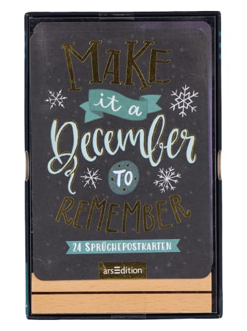 ars edition Postkarten-Adventskalender "Make it a December to remember"
