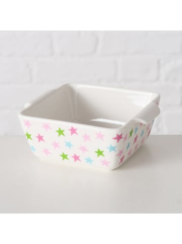 Boltze 2-delige set: ovenschalen "Holy" wit/meerkleurig - (B)12 x (H)10 cm