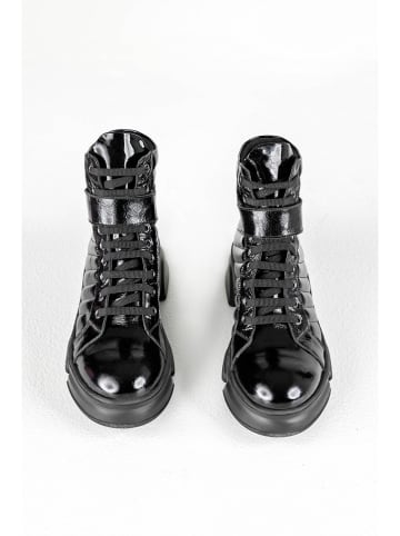 Musk Leder-Boots in Schwarz