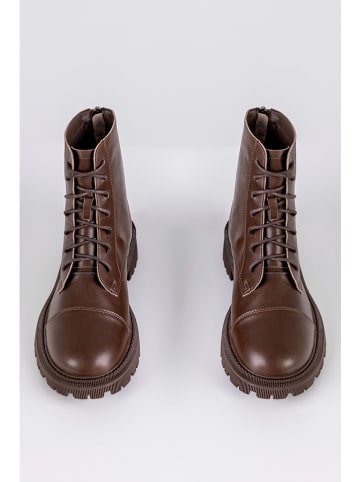 Musk Leren boots bruin