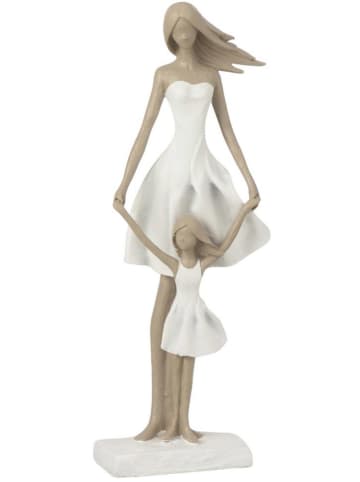 J Line Figurka dekoracyjna w kolorze biało-szarobrązowym - 12 x 32,5 x 7,5 cm
