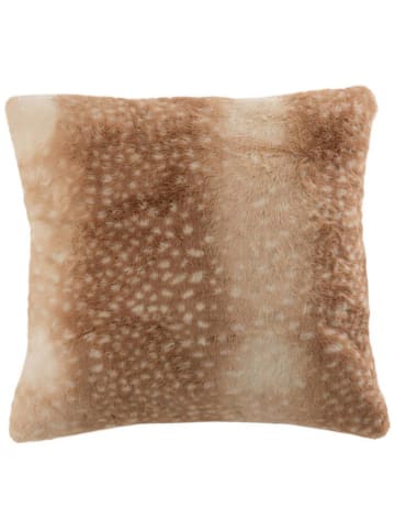 J Line Kissen in Hellbraun/ Creme - (L)43 x (B)42 cm