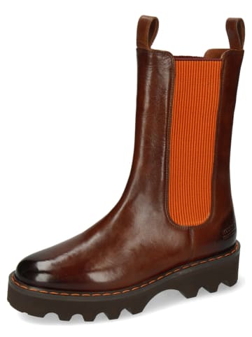 MELVIN & HAMILTON Leder-Chelsea-Boots "Megan 14" in Braun/ Orange