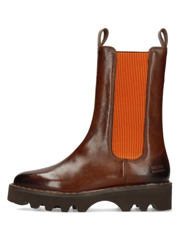 MELVIN & HAMILTON Leren chelseaboots "Megan 14" bruin/oranje