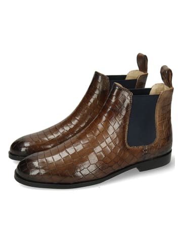 MELVIN & HAMILTON Leren chelseaboots "Susan 10" bruin/donkerblauw