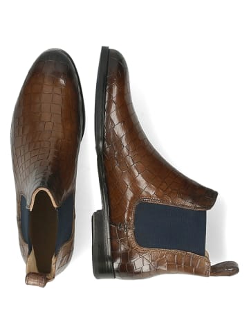 MELVIN & HAMILTON Leren chelseaboots "Susan 10" bruin/donkerblauw