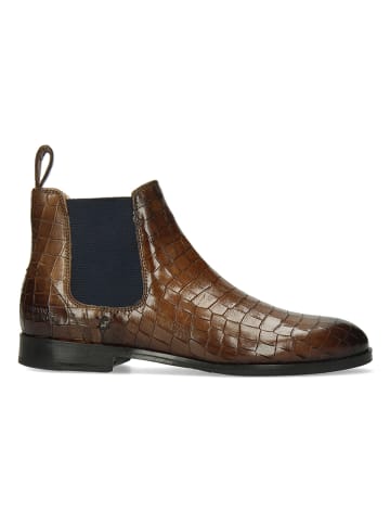 MELVIN & HAMILTON Leren chelseaboots "Susan 10" bruin/donkerblauw