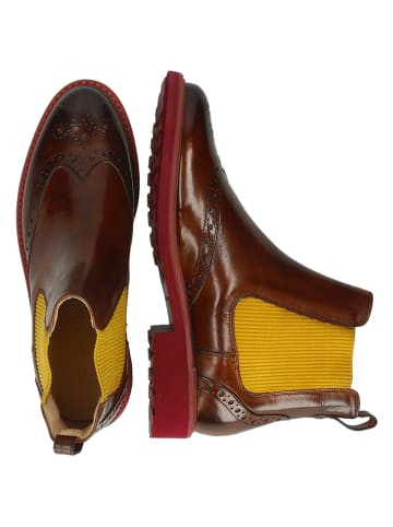 MELVIN & HAMILTON Leder-Chelsea-Boots "Selina 29" in Braun/ Gelb