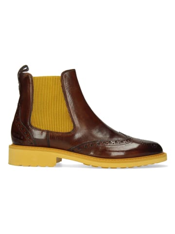 MELVIN & HAMILTON Leren chelseaboots "Selina 29" bruin/geel