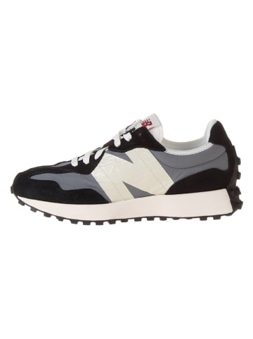 New Balance Leder-Sneakers in Blaugrau/ Schwarz