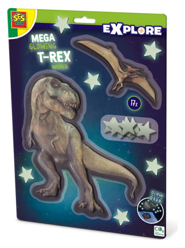 SES Aufkleber-Set "Megaleuchtende T-Rex-Welt" - ab 5 Jahren