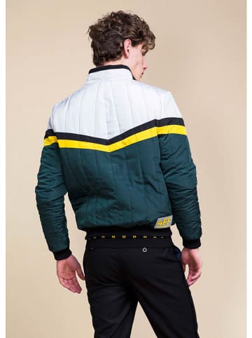 4funkyflavours Winterjacke "Vision" in Petrol/ Weiß/ Gelb