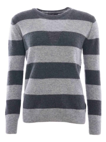 Zwillingsherz Kaszmirowy sweter w kolorze jasnoszaro-antracytowym