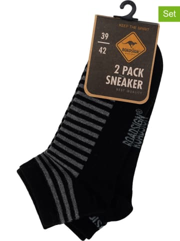 Roadsign 2er-Set: Socken in Schwarz