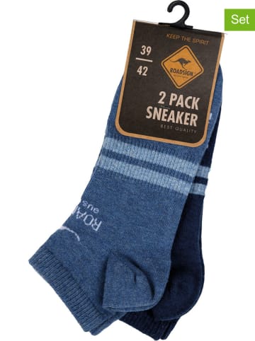 Roadsign Skarpety (2 pary) w kolorze niebiesko-granatowym