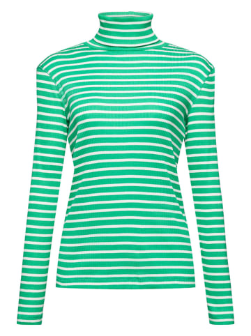 ESPRIT Koszulka w kolorze zielono-białym
