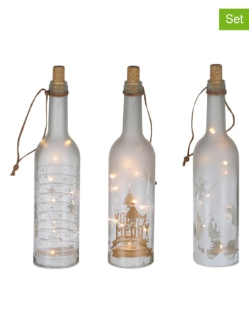 Profiline 3er-Set: Dekoleuchten in Transparent - (H)29,5 x Ø 7,3 cm