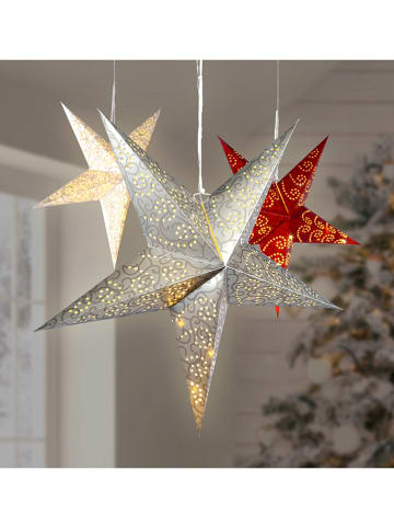 Profiline Dekoracyjne lampy LED (3 szt.) w kolorze srebrno-czerwono-białym - Ø 60 cm