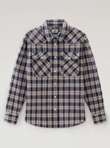 Woolrich Blouse donkerblauw/crème