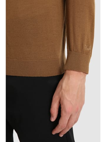 Woolrich Wełniany sweter w kolorze jasnobrązowym