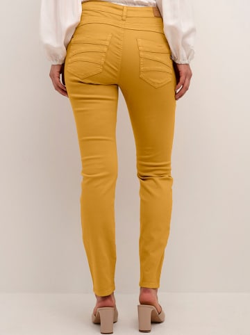 Cream Spodnie "Lotte" w kolorze musztardowym