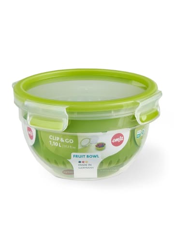 Emsa Pojemnik "Clip & Go" w kolorze zielonym na owoce - 1,1 l