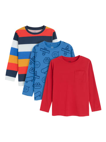 COOL CLUB Koszulki (3 szt.) w kolorze czerwono-niebieskim ze wzorem