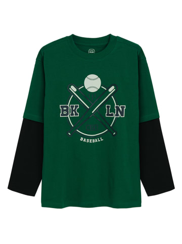 COOL CLUB Koszulka w kolorze zielono-czarnym