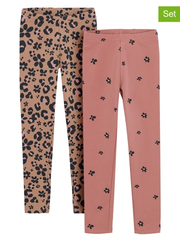 COOL CLUB 2-delige set: leggings lichtroze/bruin