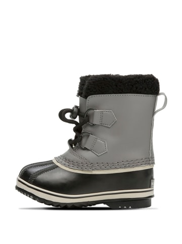 Sorel Leder-Winterstiefel "Yoot Pac" in Grau/ Schwarz