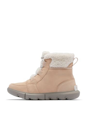 Sorel Leder-Boots "Explorer" in Beige