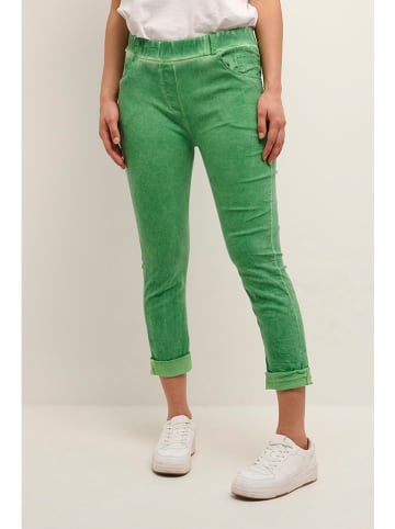 Kaffe Spodnie "Karen" w kolorze zielonym