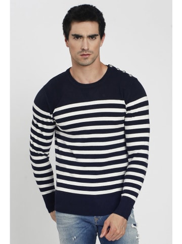 C& Jo Trui donkerblauw/wit