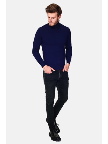 C& Jo Rollkragenpullover in Dunkelblau