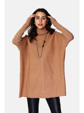 C& Jo Gebreide jurk camel