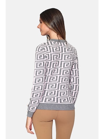 C& Jo Sweter w kolorze szaro-białym