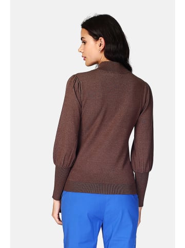 C& Jo Sweter w kolorze ciemnobrązowym