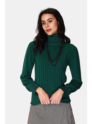 C& Jo Rollkragenpullover in Grün