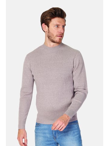 William de Faye Pullover in Grau/ Beige