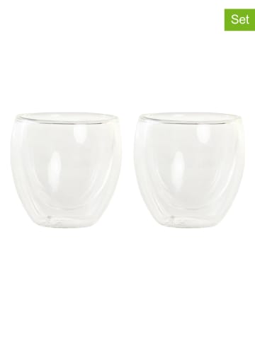 Alexandra House 2er-Set: Tassen in Transparent - 100 ml