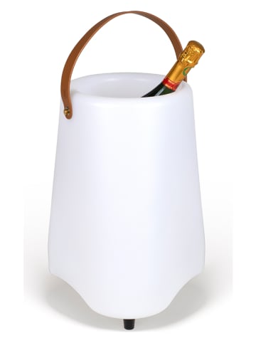 livoo LED-Flaschenkühler in Weiß - (H)43 x Ø 30 cm